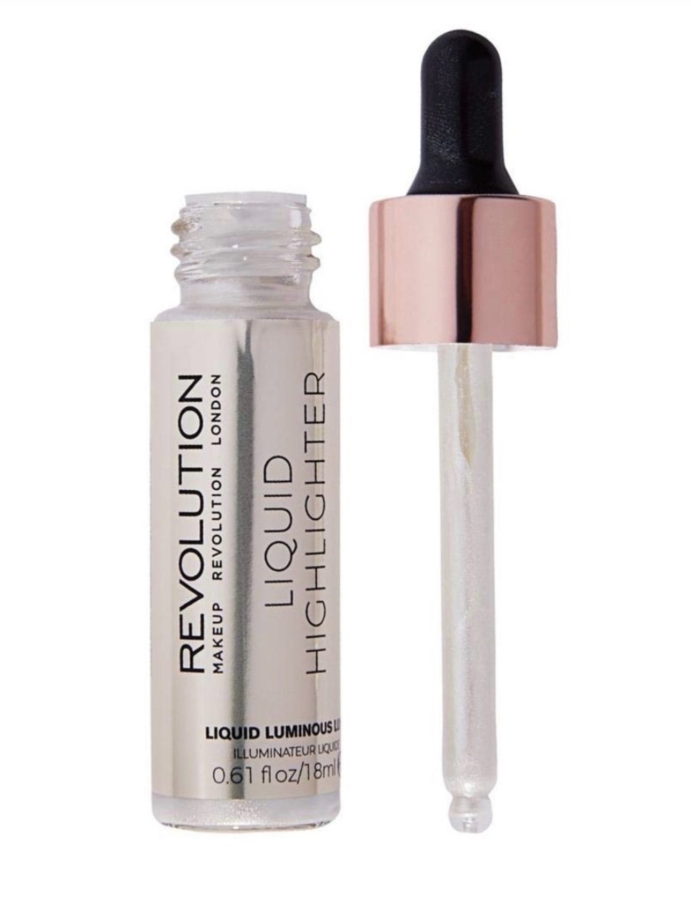Makeup Revolution Liquid Highlighter Luminous Luna 0.61 fl oz / 18 ml- NWT